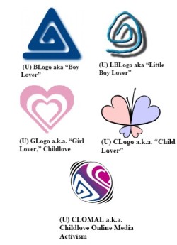ihavealotoffandomesthatilove: rootbeergoddess:  the-pedophile-archive:  Be wary of the symbols as these are commonly used by pedophiles- even to this day, you can see some examples right here. they are slightly modified but it’s all logo for a legitimate