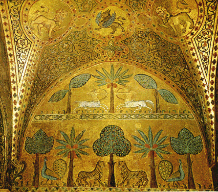 medievalart:Another example of Norman-Arabic Art that flourished during the Hauteville reign Room of