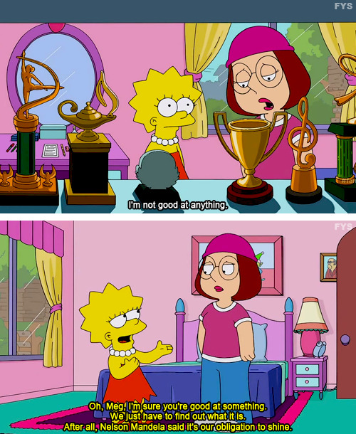 kurtiswiebe:  This perfectly summarizes why I love the Simpsons and hate Family Guy. 