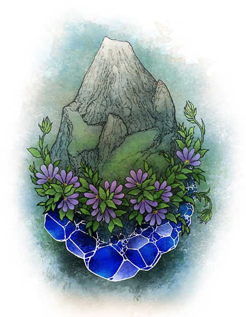Day 2: Mountain - Scaevola - HauyneHauyne was supposed to be the equivalent to the Ace of Swords in 