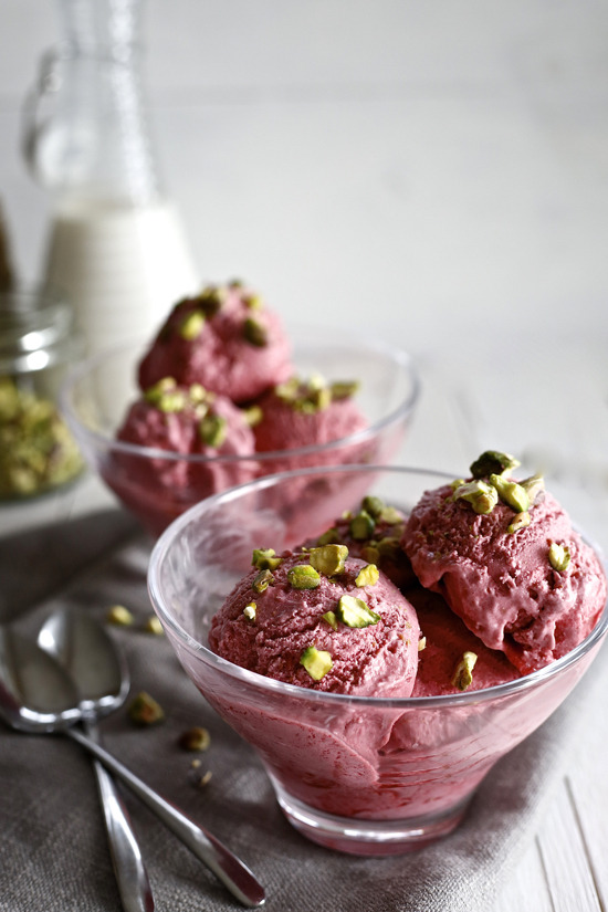 intensefoodcravings:Raspberry Pistachio Coconut Ice Cream | The Foodie Teen  Trifecta