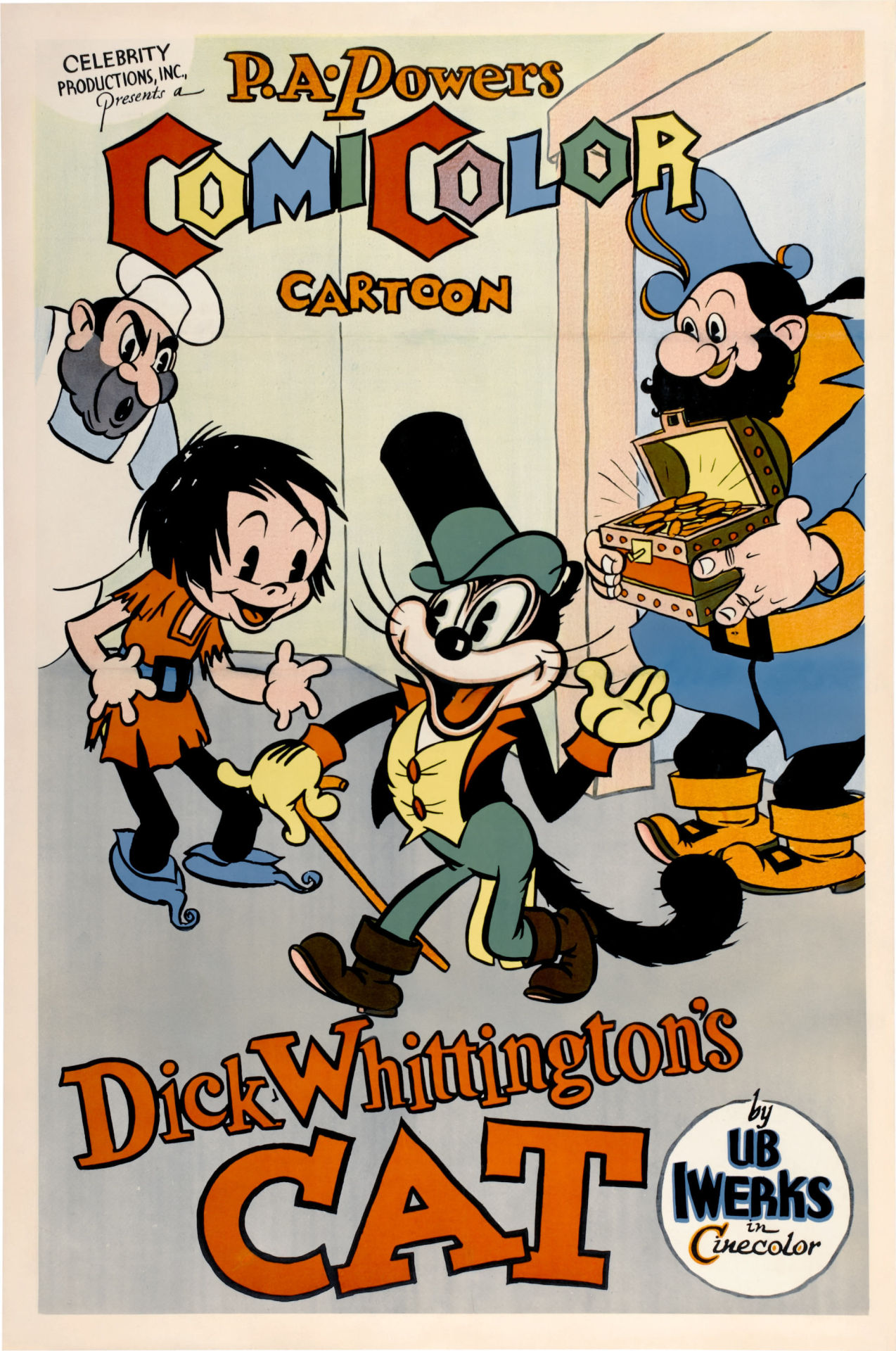 Animation Proclamations (One-sheet for Ub Iwerks' DICK WHITTINGTON'S  CAT,...)