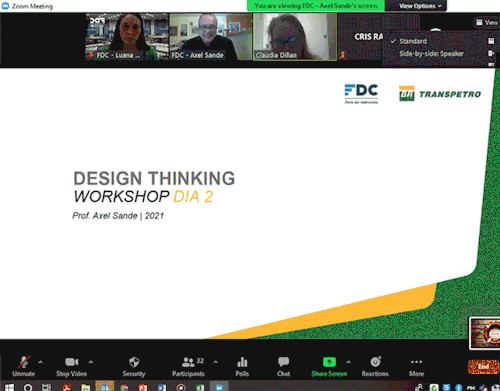 In 2021, we applied two editions of our online workshop on Design Thinking and human centred innovation, at Transpetro – a Brazilian company with global operations in an integrated manner in maritime and terrestrial transportations, terminals and,...