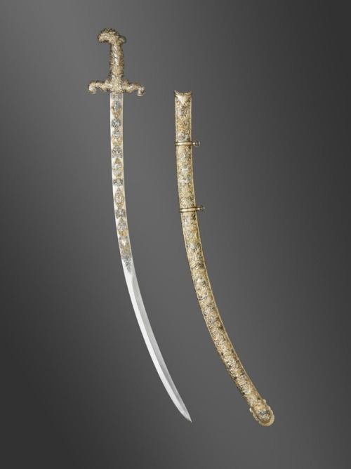 Saber with Scabbard and Case - Eusebio Zuloaga, Spanish, 1849Partially silvered and gilded chiseled 