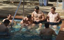 roscoe66:  Argentina Rugby boys kickin back 