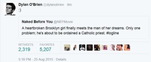 Slated Profilefor That Movie Written/Directed By Dylans Dad, And Stars Dylan As A Priest. Yes Plz.