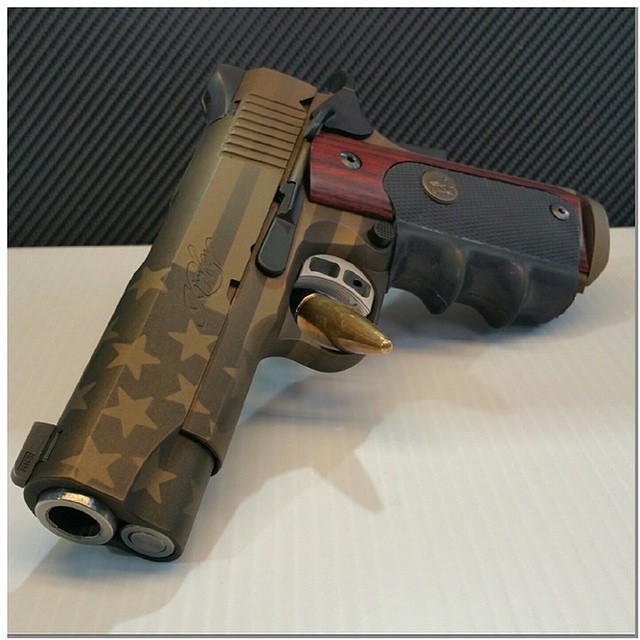 qrf-danger-close:  gunsdaily:  By @texotahydrographics Kimber Tactical Pro II done