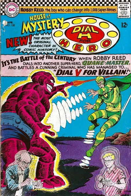 House of Mystery # 158, 1966
While they have paired down the number of sections on the H Dial today, during the first run of the series it seems there were enough letters to spell out hero, heroine and villain which means that Robby Reed had wanted...