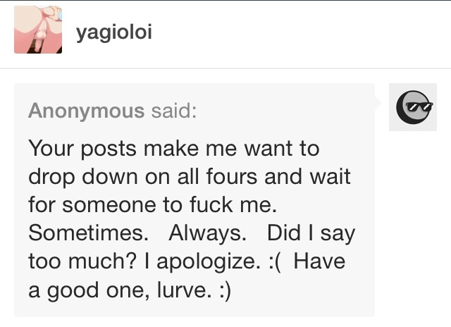 Because, ya(giol)oi. 