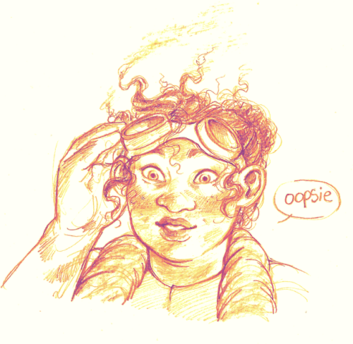 serenity-fails:Dagna’s latest project exploding in her face for @accidentalbeardo on patreon!