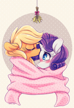 heyspacekid:  Under the Mistletoe &ldquo;Just one little kiss.&rdquo; 