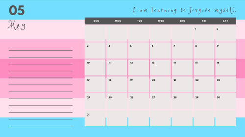 queerplatonicpositivity: [ ID: Several versions of a May 2020 calendar with “05 May” at 