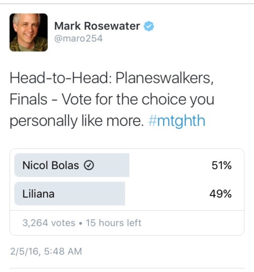 Final Head to Head between planeswalkers had been quite close, with each one pulling ahead at differ