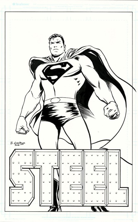 Superman black and white