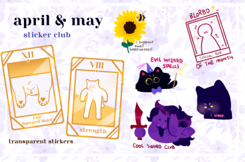 april &amp; may patreon sticker bundle!!!i’m doing a small promo where you get sets from b