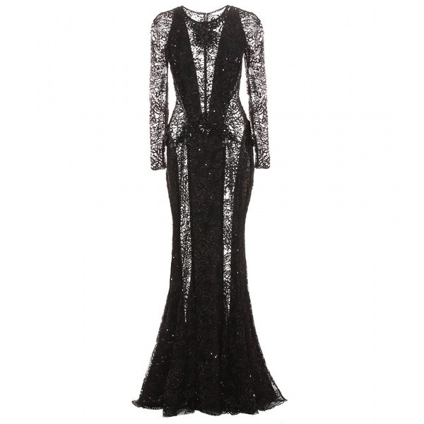 This is my kingdom come • Zuhair Murad Embellished Silk-Blend Gown liked...