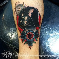 oldlinesblog:  #tattoo by @captain_darkside_tattoo