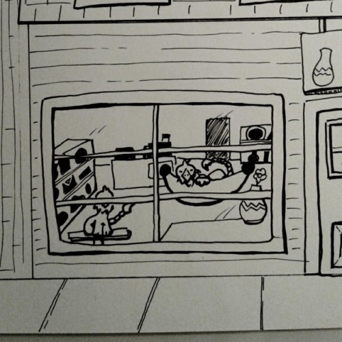 Inktober Day 8. Small Shop.