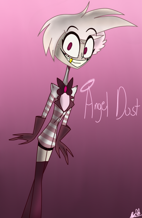 Hooman Angel Dust is so fucking coooooooootthis was my first attempt at drawing him x3