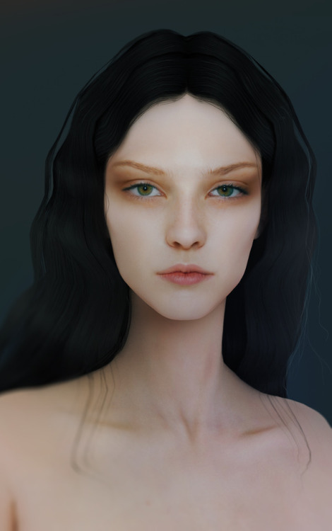 hitohari-sims: 1000-formsoffear: Female Skin WIP 久違的女森！好美啊～  上一张皮还是16年的呢！