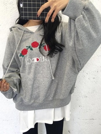 acheice: Street Style Trendy Hoodies Letter Floral : 001 // 002 Anti social social