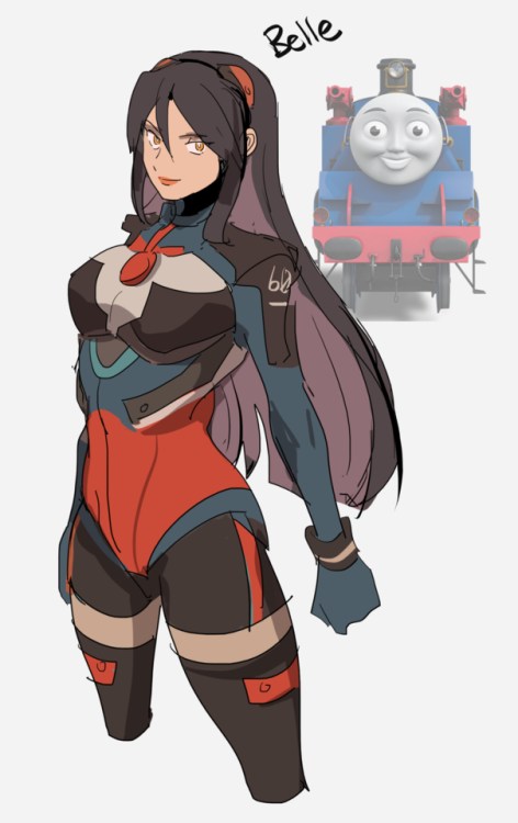 kant:revolocities:remember my thomas the tank engine mecha au i made last yearwell i went and redesi