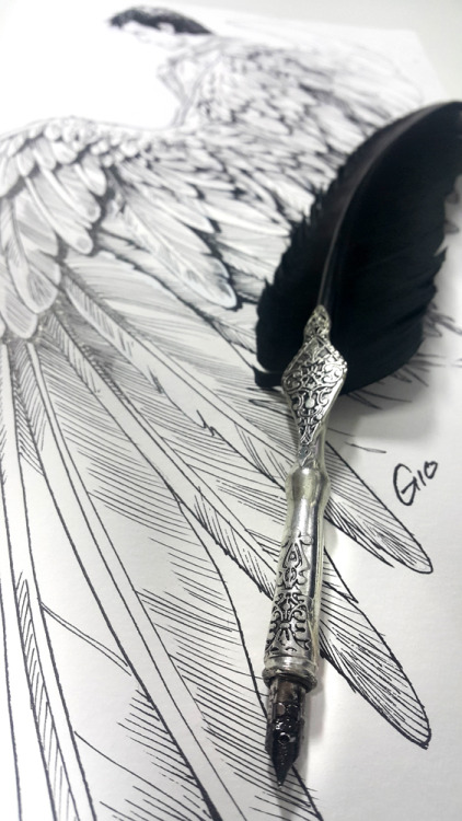 sketching-fox: Inktober 2018! And SupToberArt 2018 - Day 05: Feathers! One more day complete!  Done 