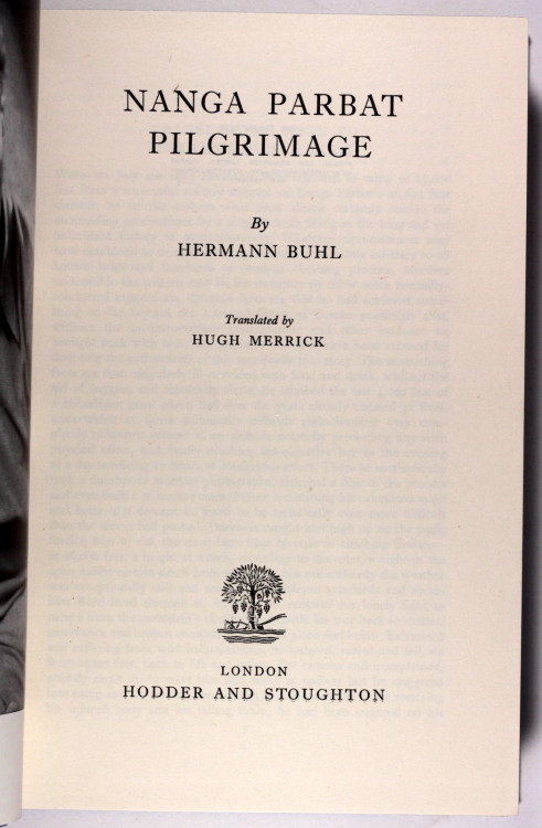 Nanga Parbat Pilgrimage - Hermann Buhl FIrst Edition 1956