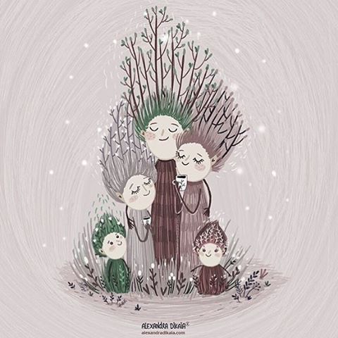 #repost @alexandradikaia SPRING DRAWING CHALLENGE  DAY 5/7 ☁☁ Spring forest thikings ✨#alexandradika
