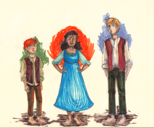 elviella:Moril, Brid, and Dagner, from Diana Wynne Jones’ Cart and Cwidder.I sincerely apologise for