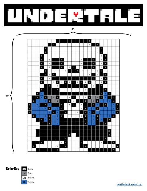 Undertale:  SansUndertale is owned by Toby Fox.Find more Undertale perler bead patterns and links to