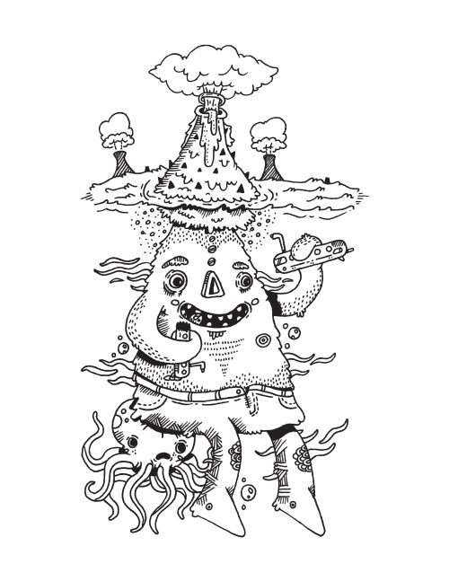 jacoblivengood:  Explosive Appetite - Pen / Paper 
