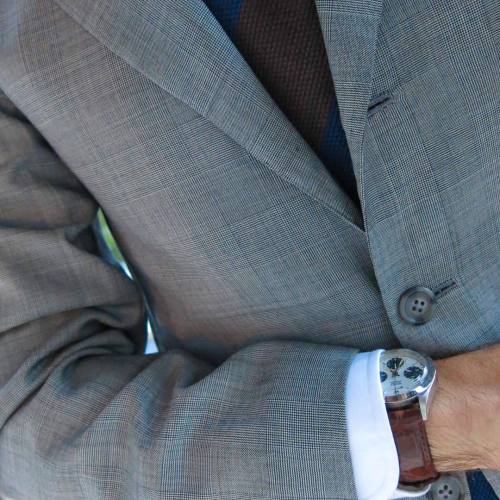 Vintage Rolex Daytona on a Prince of Wales suit #wiwt #lookbook #apparel #mnswr #menswear #igfashion