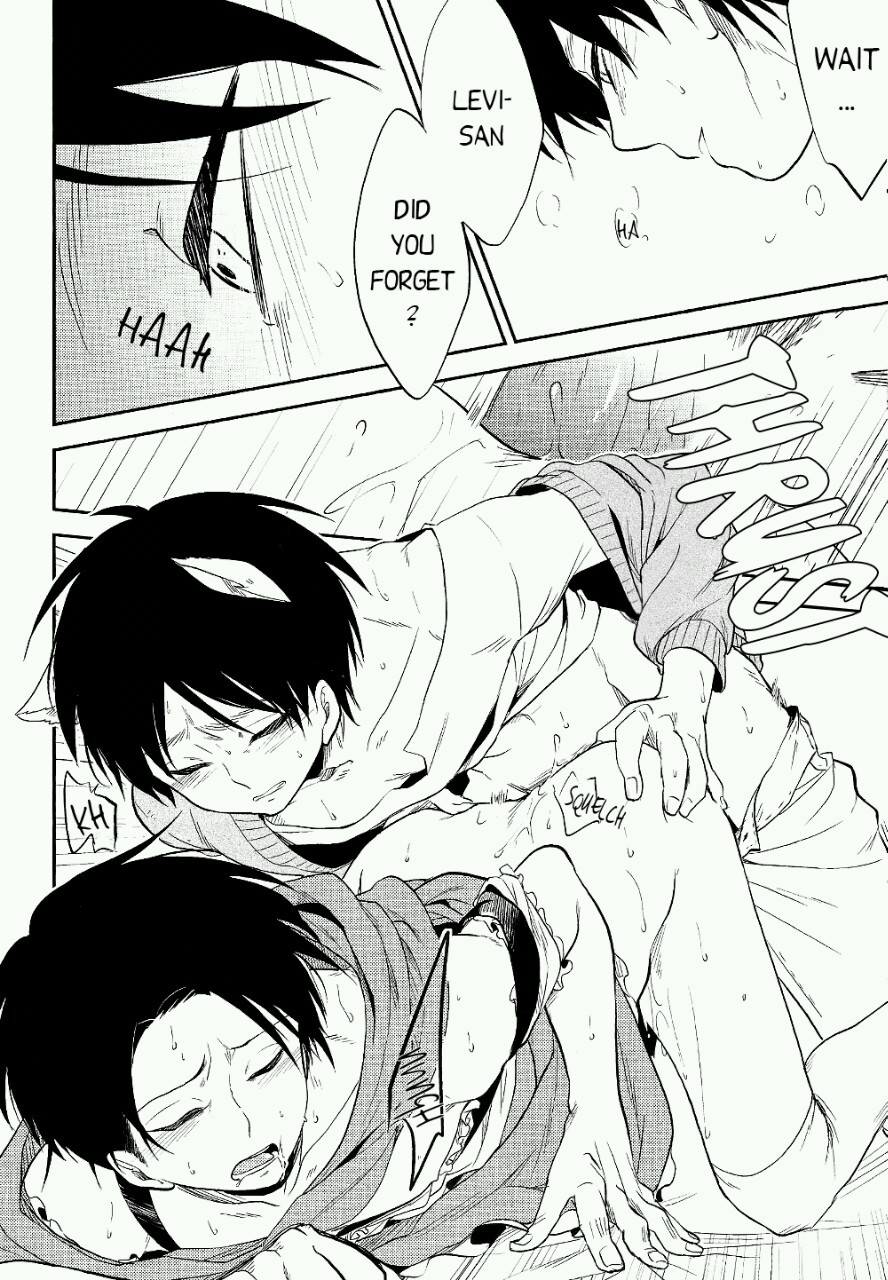hardcoreyaoilover:  Eren topping a crossdressing Levi. Yum &lt;3 Read the whole