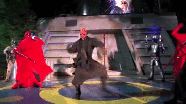 sithisis:  Even bounty hunters and the Sith find time to dance. 