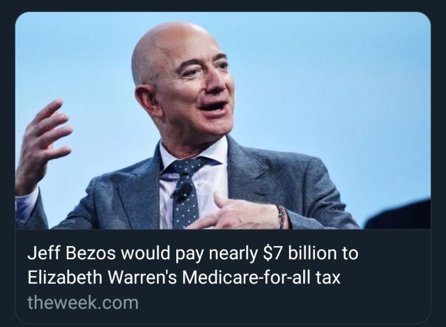 rootbeergoddess:socialistexan:strolling-in-the-moonlight:He should pay more. That’s only 6.42% of his net worth, btw. He’ll make due without it. Like they really want us to feel sorry for a billionaire who could probably buy a golden toilet. 