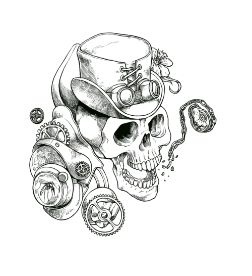 Mon dessin pour le “Tattoomaton” (voir le croquis du 17 décembre). J'ai pas eu le temps 