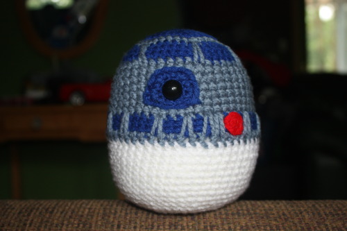 The newest addition to my boys Angry Bird Star Wars crochet set  R2D2 the egg Check out my other cre