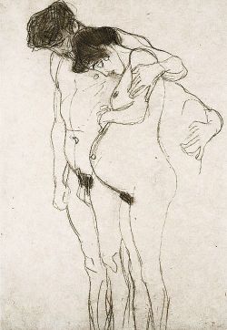 topcat77:  Gustav Klimt  Pregnant Woman and Man 
