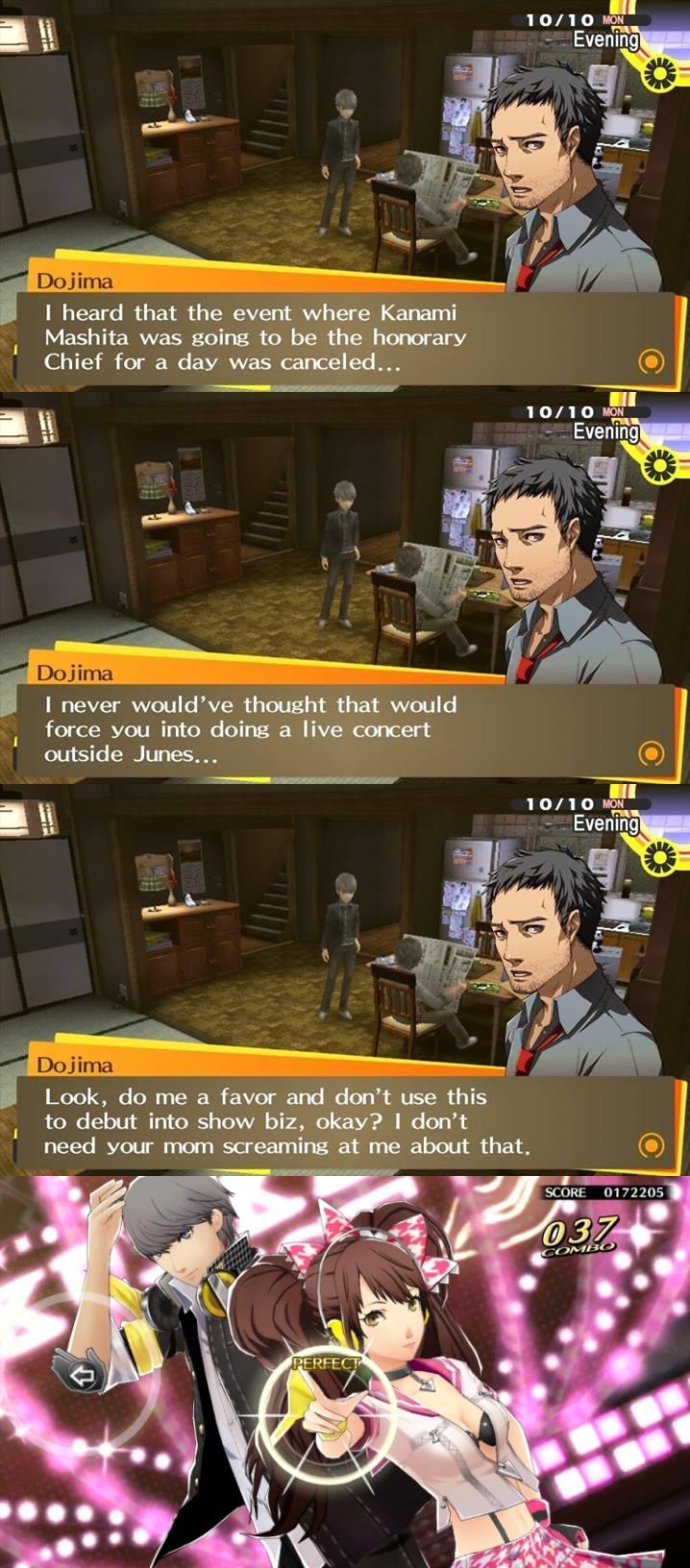To be fair Dojima, the way you phrased that implied that only you would get in trouble