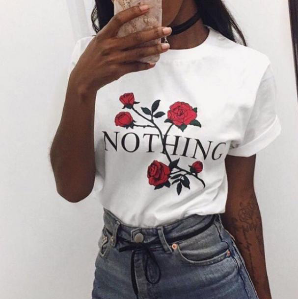 venue-style:  Nothing Rose Short Sleeve T-Shirt - White &gt;&gt;   Coupon