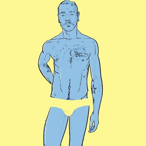 egorodriguez:  And the final drawing,  with @djraps #egorodriguez #illustration #art #drawing #instart #blue #yellow #malefigure 