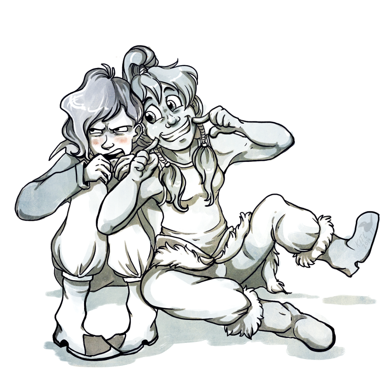 kitbits: Another AAC commission, an inked/shaded Korra/Tahno pic! In my opinion there’s
