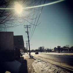 lovemaaary:  Walking :) #snow #street 