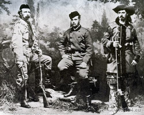 George Armstrong Custer, Russian Duke Alexei Alexandrovich, and Buffalo Bill in 1872.