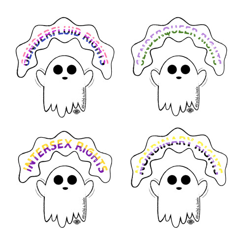 emilylaj:Ghost says LGBTQIA+ Rights!Halloween Pride Icons! Feel free to use them! All I ask is to be