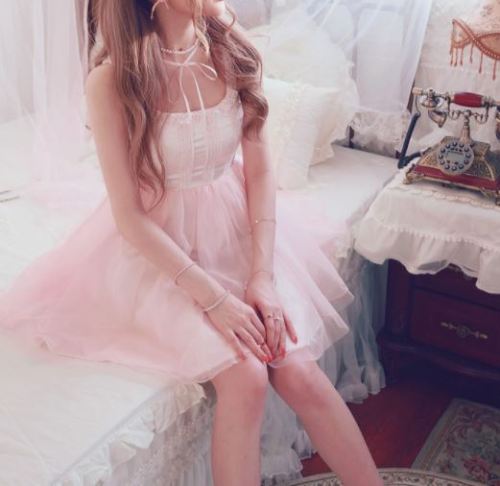 coquettefashion: Pink Satin Ballerina Tulle Dress