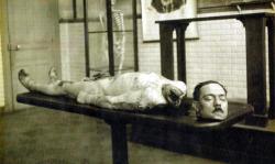  Post guillotine execution of triple murderer and rapist Albert Fournier.  