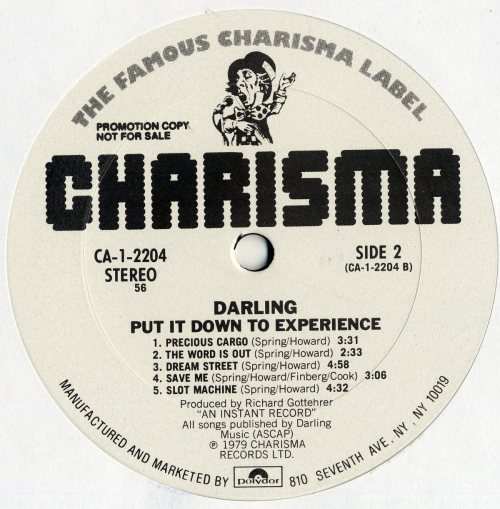 DARLING - PUT IT DOWN TO EXPERIENCE LP (1979/UK)ex-slack aliceus press