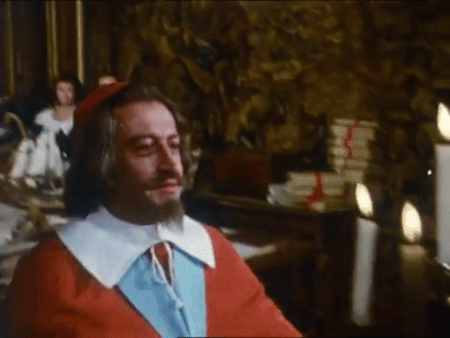 otherhistoricalthings:Expressions of Pierre Vernier as Richelieu in the 1997 series. He went hysteri
